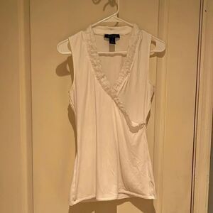 White House black market cross cross tank shirt  Size S